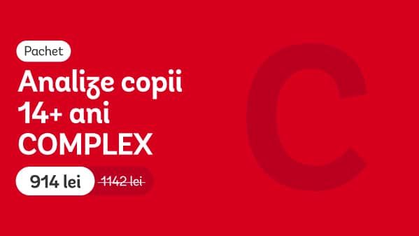 Pachet analize copii 14+ ani COMPLEX