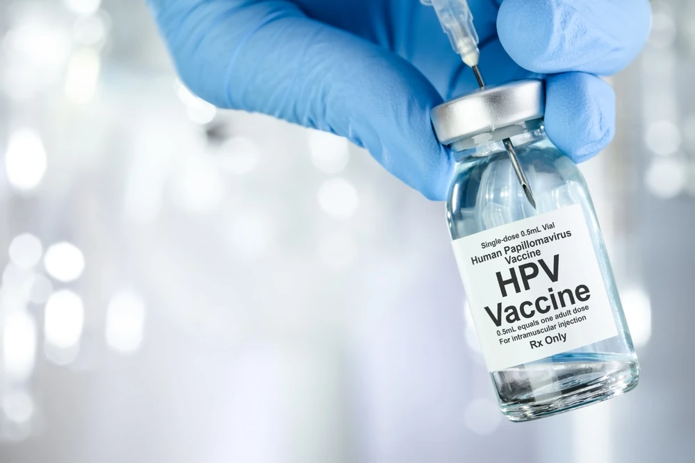 Flacon cu vaccin anti-HPV